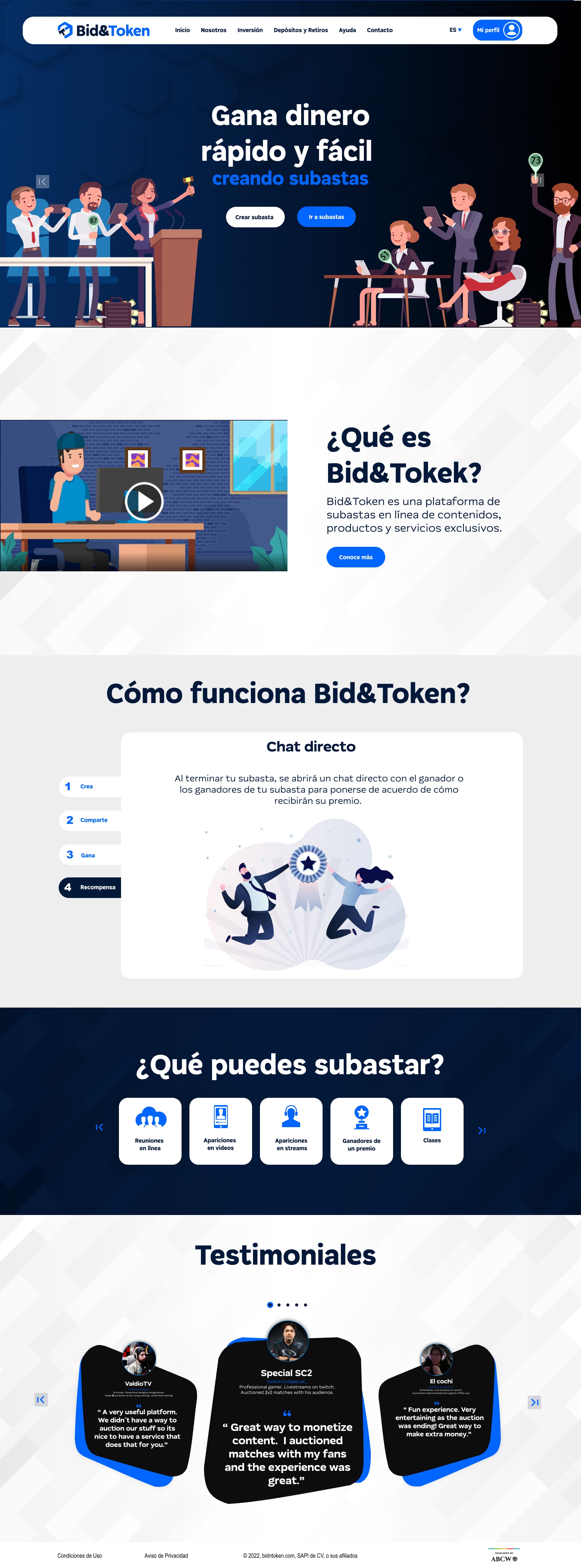 Vista completa del sitio LegalBrave